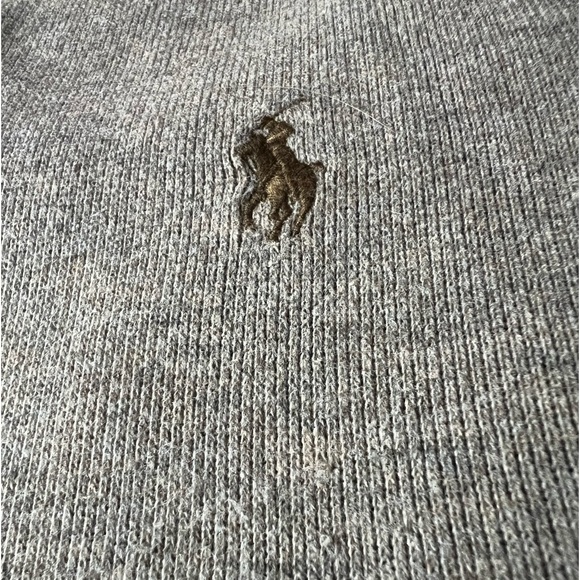 VTG Ralph Lauren polo hooded jacket XL full zip brown 100% cotton knit sweater - Picture 7 of 15